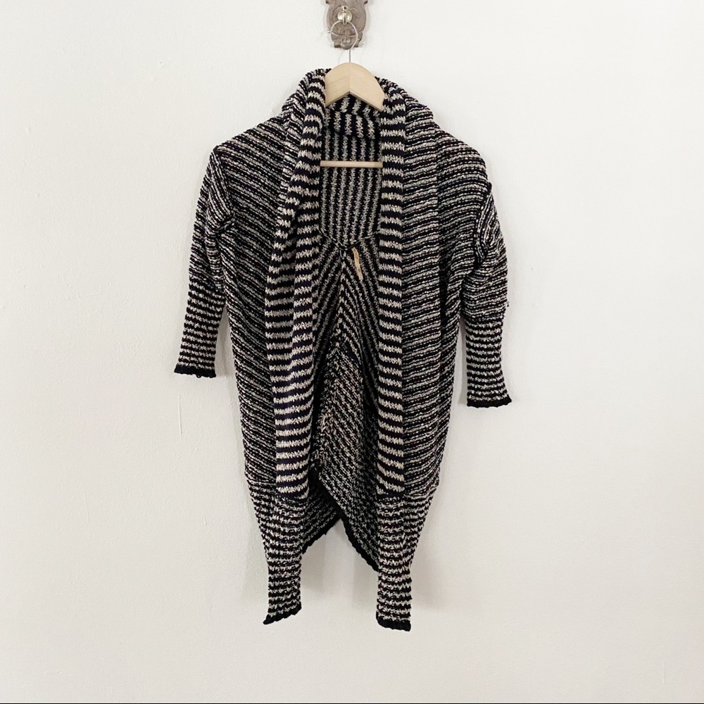 Free People Striped amoudi Oversized Cardigan